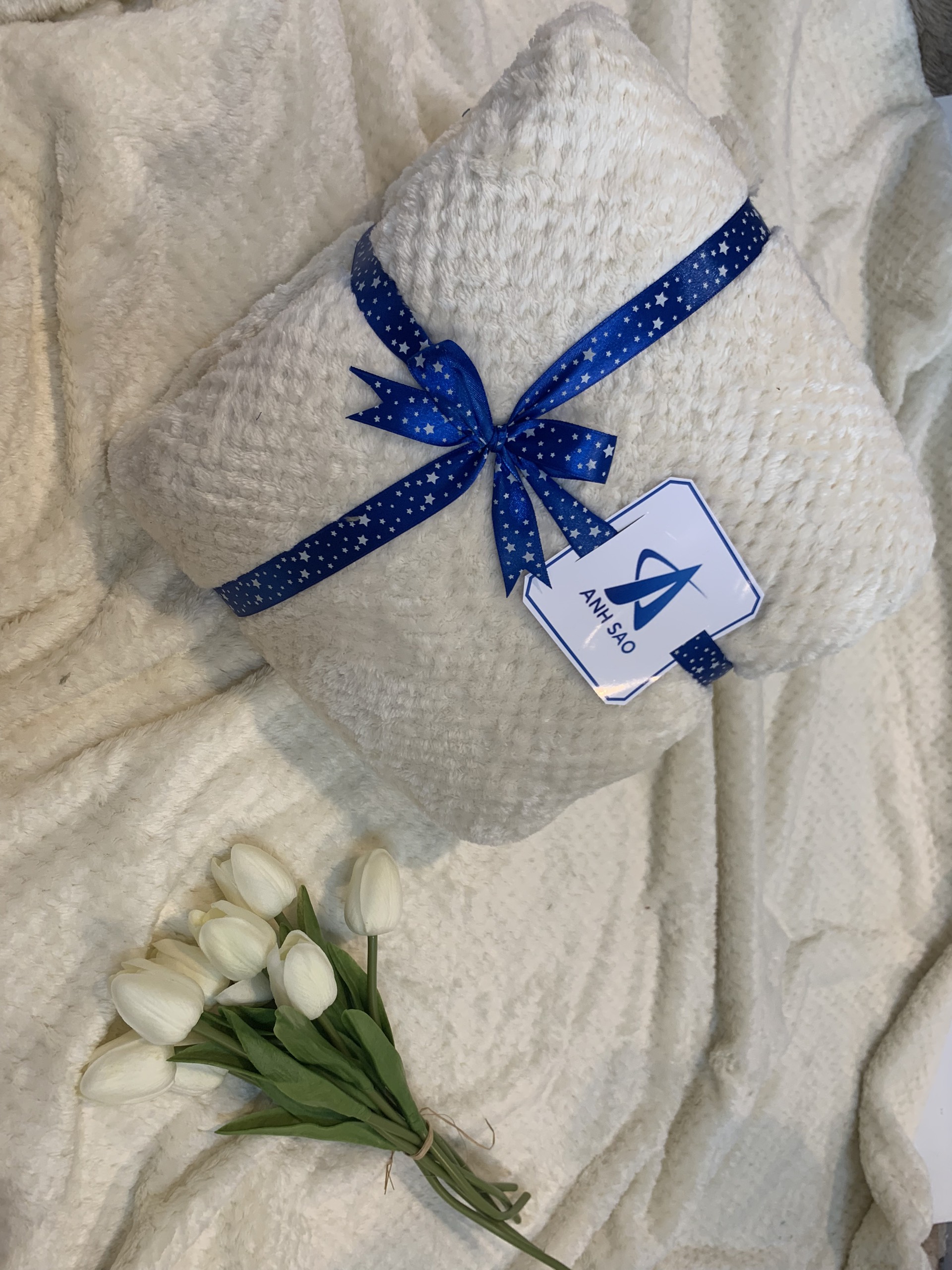 Mền lông cừu Thái Lan vân hạt bắp vải microfiber nặng 1.2 kg cao cấp A - mềm mại, ấm áp, kích thước 1m7x2m