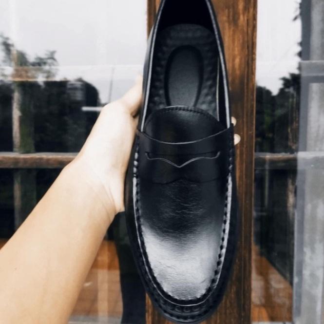 Giày Lười Nam DECEMBER Penny Loafer Black - LF01