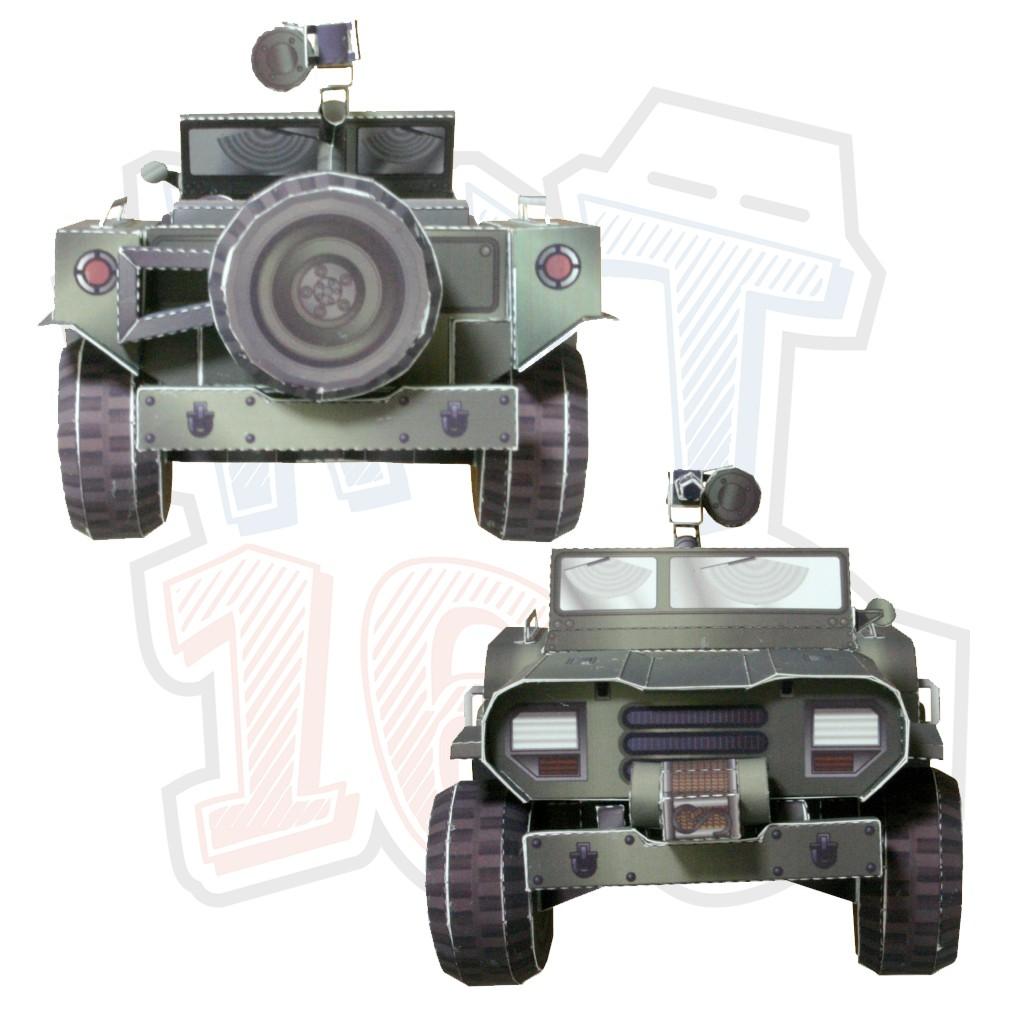 Mô hình giấy Xe ô tô quân sự Eucadian 4x4 - Warhawk
