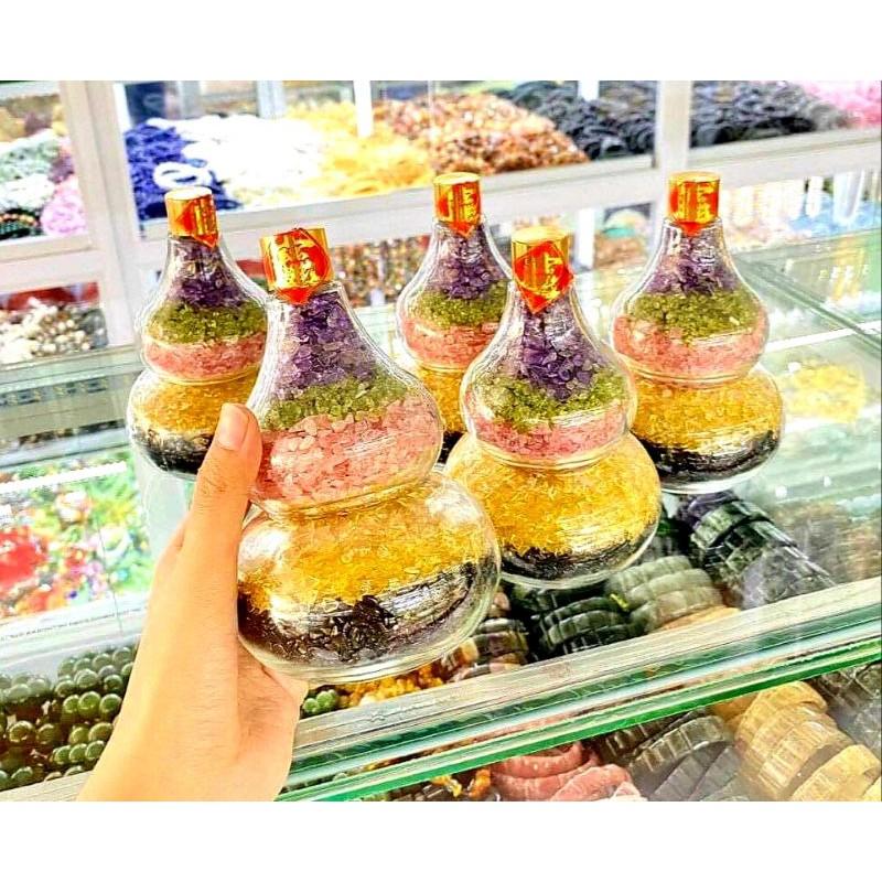 Hồ Lô Thu Hút Tài Lộc Đá Vụn Thạch Anh