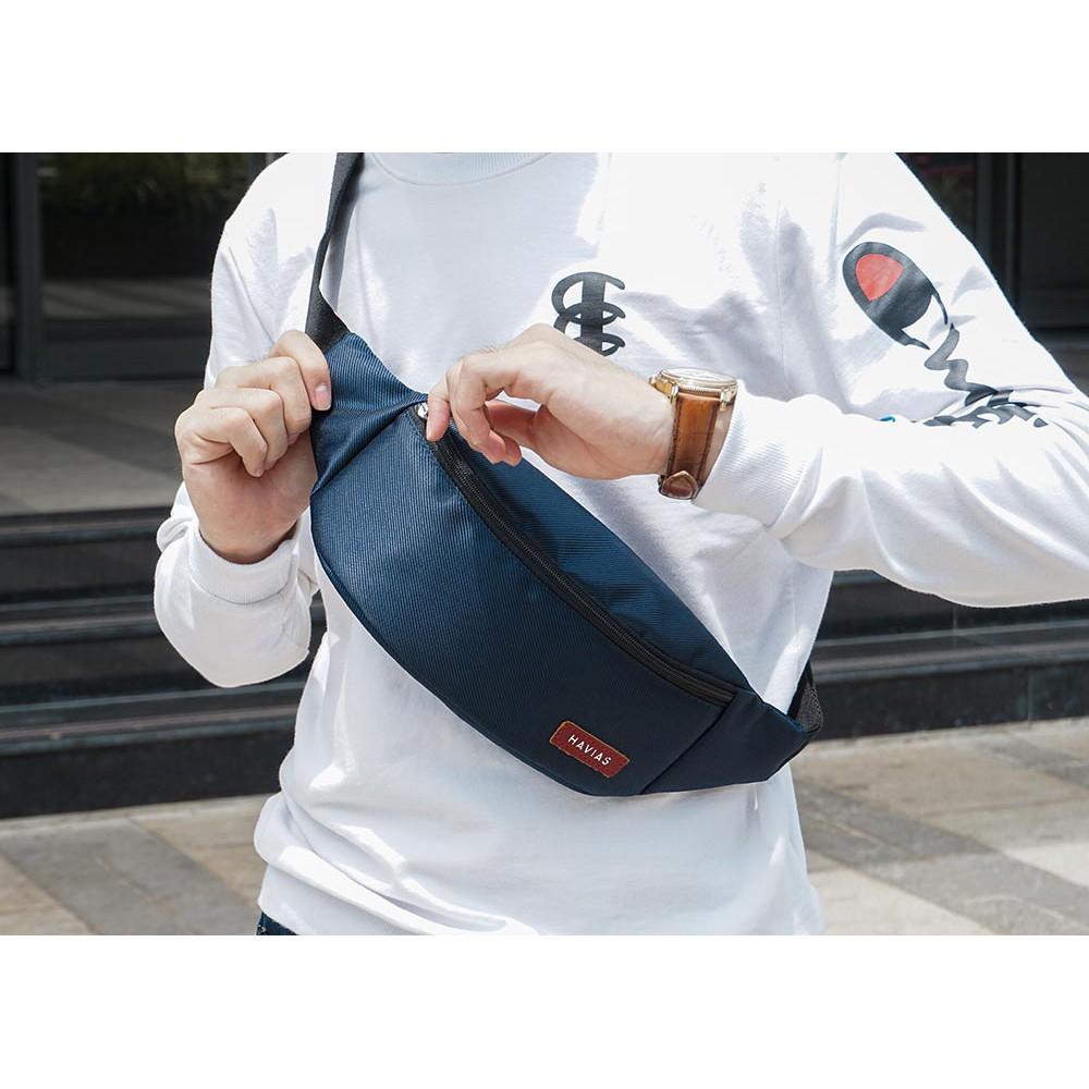 Túi Crossbody Oxford HAVIAS_ Túi Bao Tử Xanh Navy