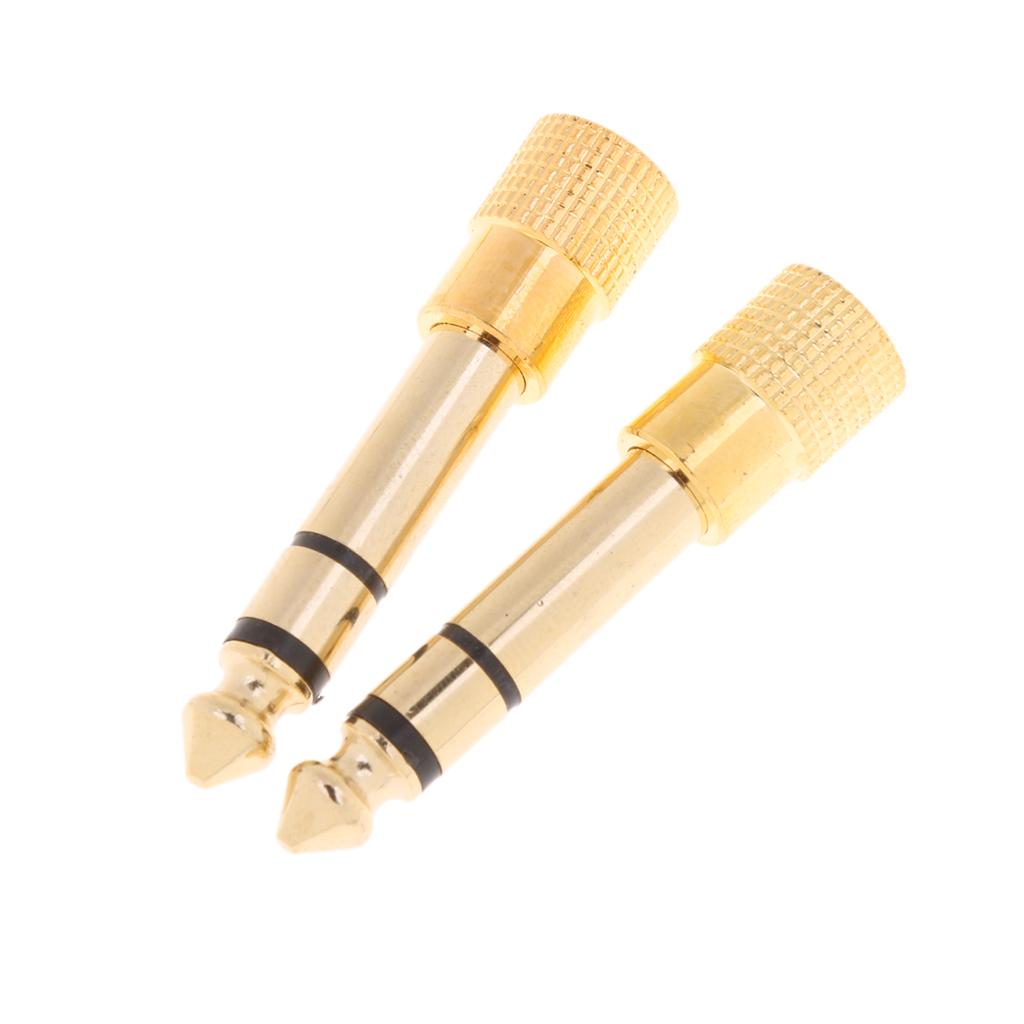 6.3mm 1/4" Male Plug to 3.5mm 1/8" Female Jack Stereo Audio Adapter