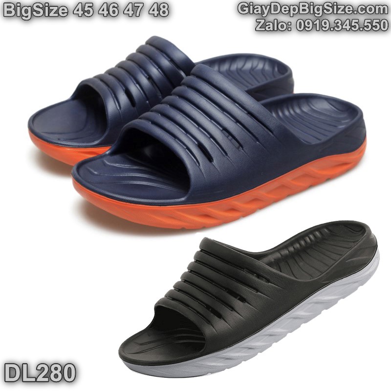 Dép đúc đế cao êm,dép lê quai ngang big size cỡ lớn 45 46 47 48 cho nam chân to. Large size slippers for wide feet