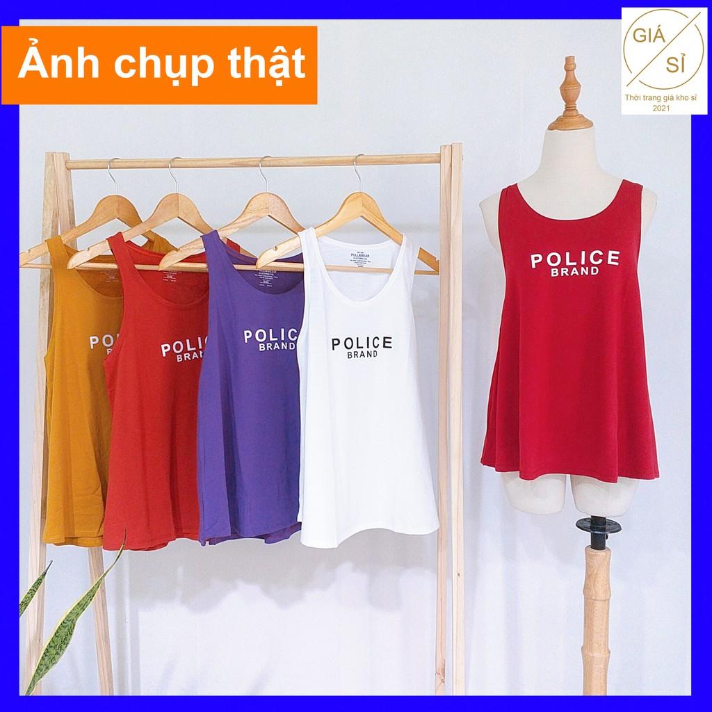 Áo ba lỗ nữ thun cotton in chữ đơn giản siêu hot mặc mát