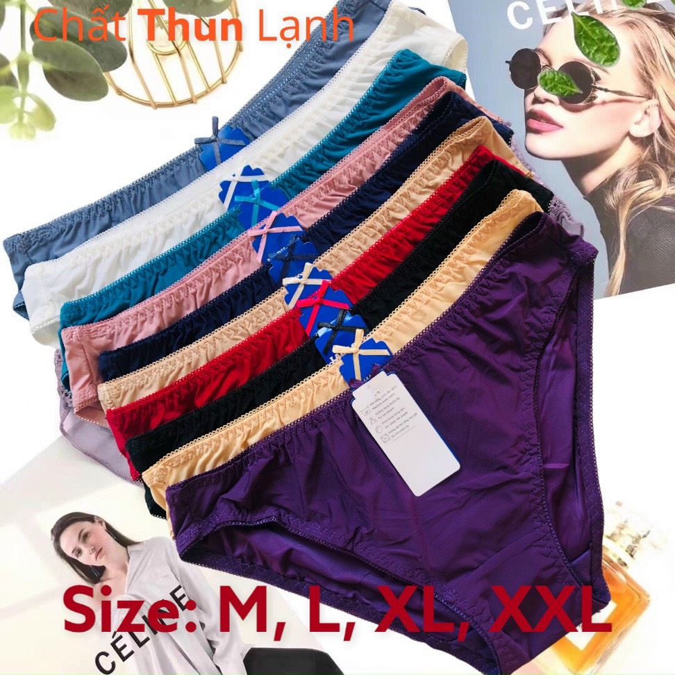 COMBO 5 QUẦN LÓT NỮ THUN LẠNH TRƠN LADY 585 – MÁT LẠNH, MỀM MỊN, CO GIÃN TUYỆT ĐỈNH