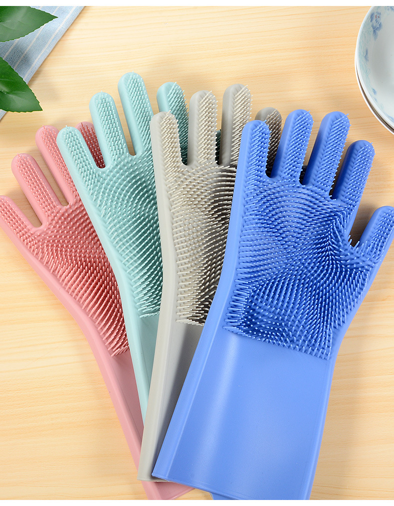 Găng tay rửa bát silicon có gai tạo bọt đa năng