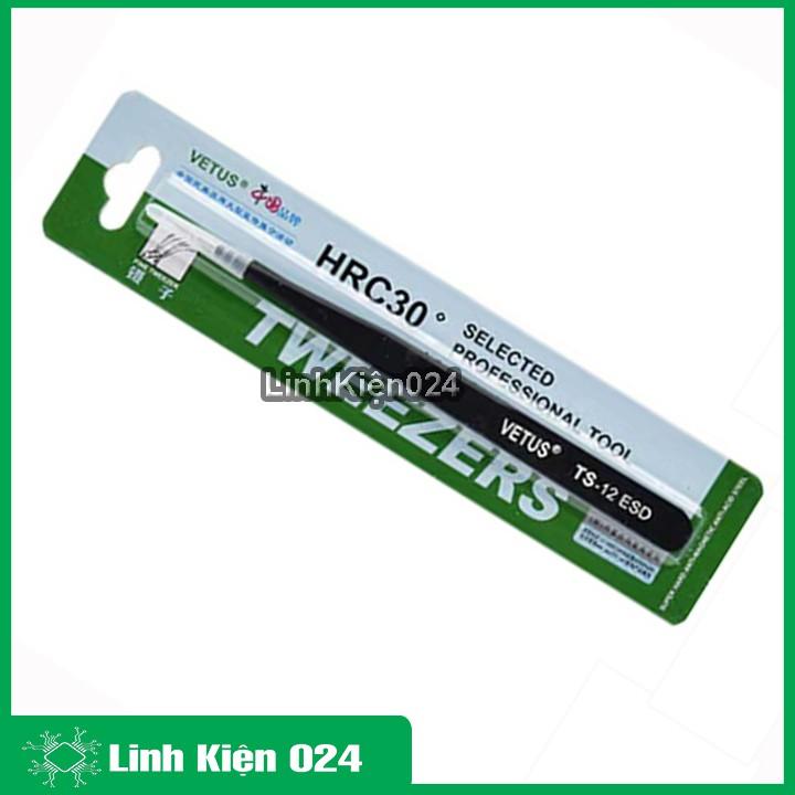 Nhíp kẹp linh kiện điện tử Vetus ESD-12 Chân Thẳng Bền Bỉ