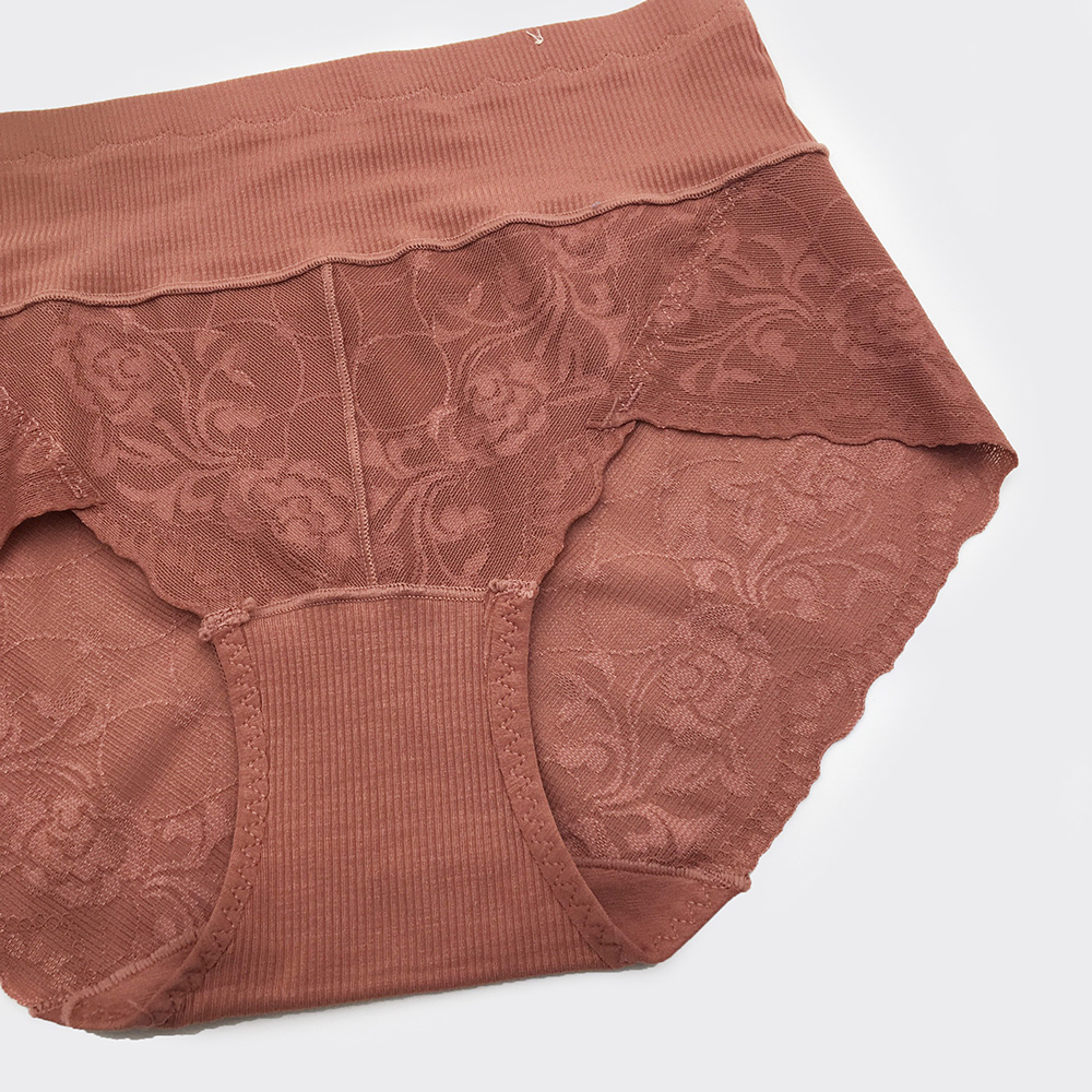 Quần lót nữ cotton ren cạp cao gen bụng, không lộ viền, mềm mịn,kháng khuẩn thấm hút tốt