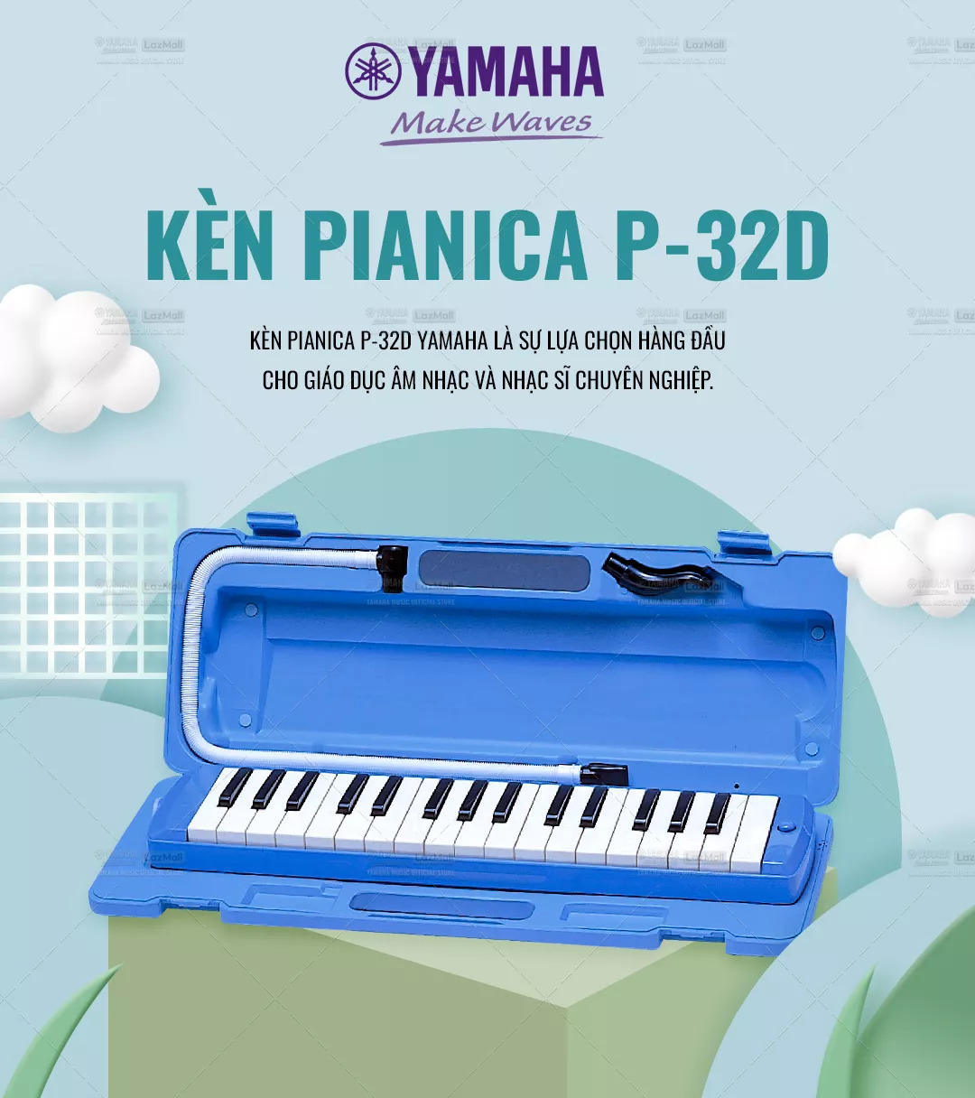 Kèn Thổi Pianica 32 phím đàn Yamaha P-32D