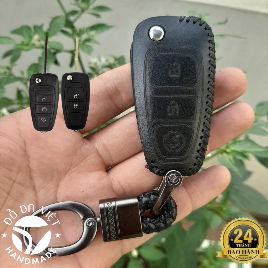 Bao da chìa khoá ôtô Ford Ranger XLS, XLT 2014-2017, Ecosport, Mazda BT50 chìa gấp nhỏ