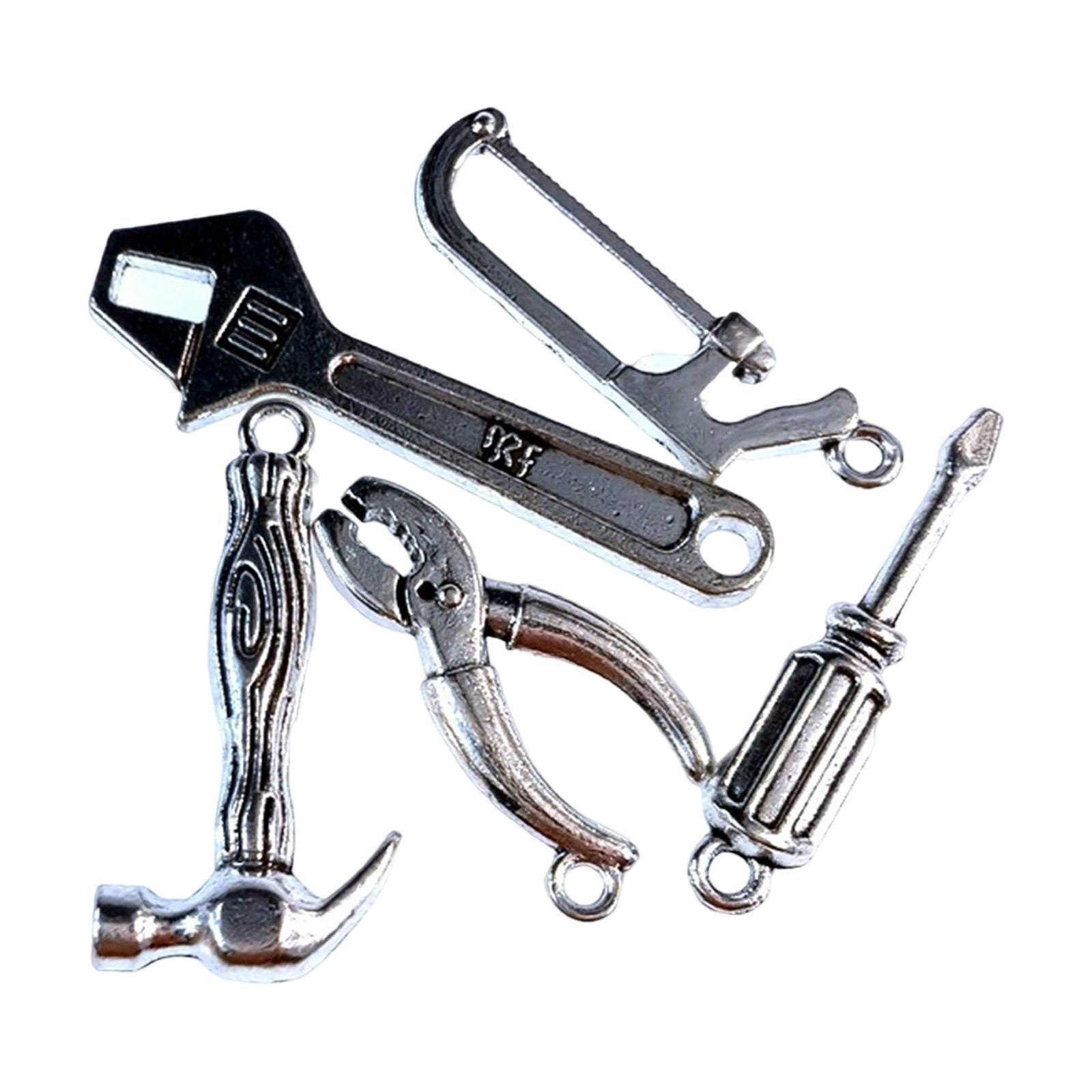 5x 1/12 Miniature Miniature Multi Tool Set Alloy Repair Tool Set Model for Ornament Creative Toys Pretend Play Accessories Decoration