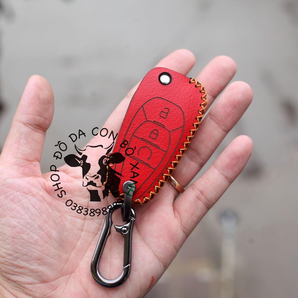 Bao da dành cho chìa khóa Chevrolet Trailblazer, Colorado handmade da thật (chìa gập) 002