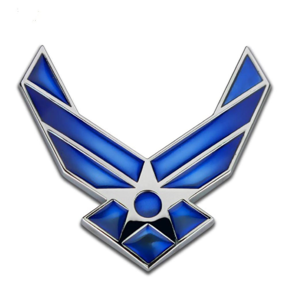 Biểu tượng Không Quân Hoa Kỳ USAF - Sticker metal 3D hình dán kim loại cao cấp US ARMY