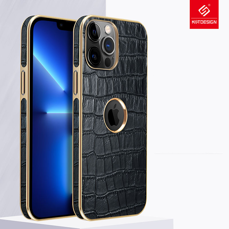 Ốp lưng da vân cá sấu iPhone 13 Pro hiệu KST DESIGN cao cấp, chống sốc- Hàng Chính Hãng