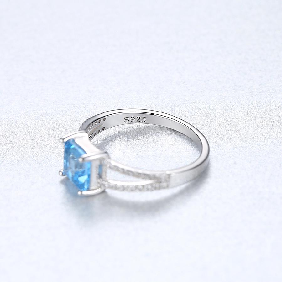 Nhẫn nữ nhẫn bạc nữ đính đá topaz xanh tự nhiên cao cấp N2412 Bảo Ngọc Jewelry