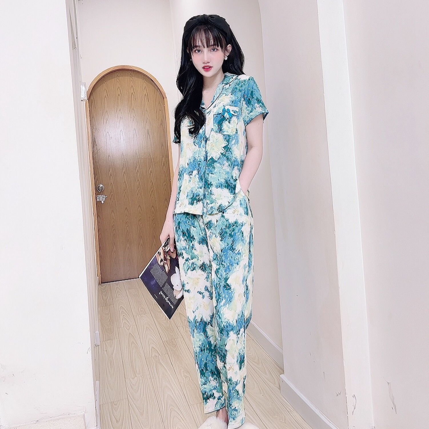 Đồ Bộ Lụa/Lanh/Satin Dài Mặc Ở Nhà Nữ - Bộ Ngủ Nữ Tay Ngắn BabyDoll Mặc Mùa Hè, Nhiều Mẫu Dễ Thương