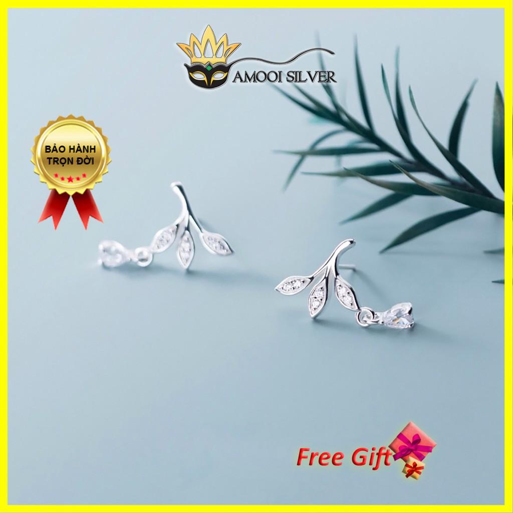 Hoa Tai Bạc Bông Tai Chiếc Lá - Bông Tai Bạc S925 - AMOOI SILVER