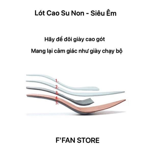 Giày Cao Gót Khoét Eo (DA THẬT) Da Mềm Lót Êm Chân 3.5 cm - 315H8 Đính Khoá Cao Cấp FFAN STORE