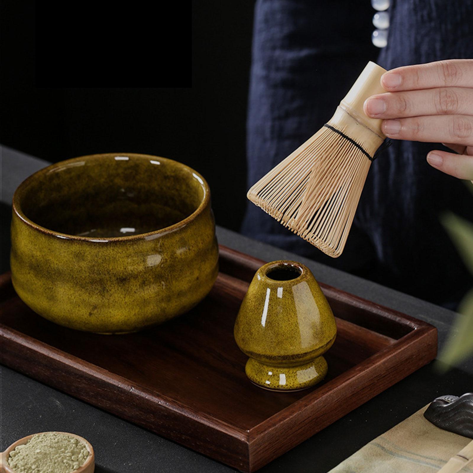 3 Pieces Matcha Whisk Set Ceramic Handcrafted for Reception Kitchen Baby