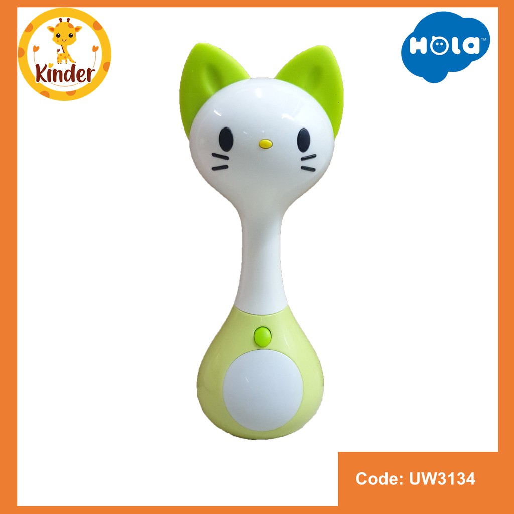 Đồ chơi xúc xắc cầm tay hình động vật có đèn và nhạc Hola Toys - UW3134