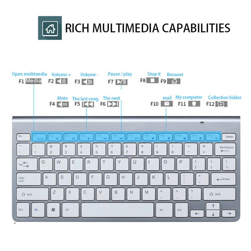 Bàn Phím Mini Không Dây Chuột Chống Thấm Nước 2.4G Dành Cho Apple Mac PC Máy Tính Laptop USB Bàn Phím Dành Cho Văn Phòng Im Lặng Tắt Tiếng bàn Phím