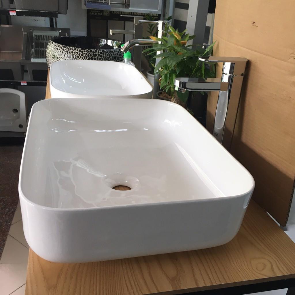 Vòi chậu lavabo dương bàn đá vuông bo tròn cạnh