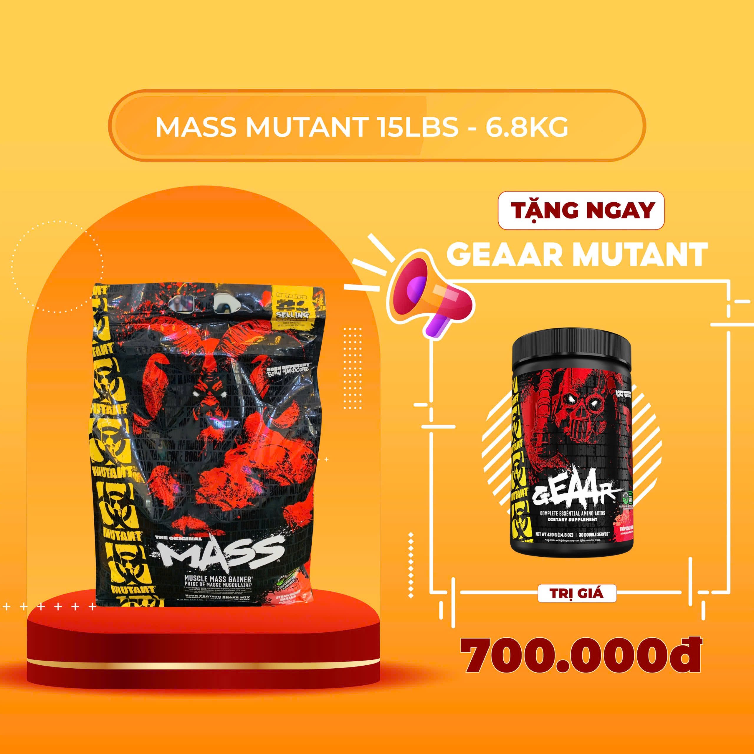 Sữa Tăng Cân MUTANT MASS 15Lbs (6.8 Kg)