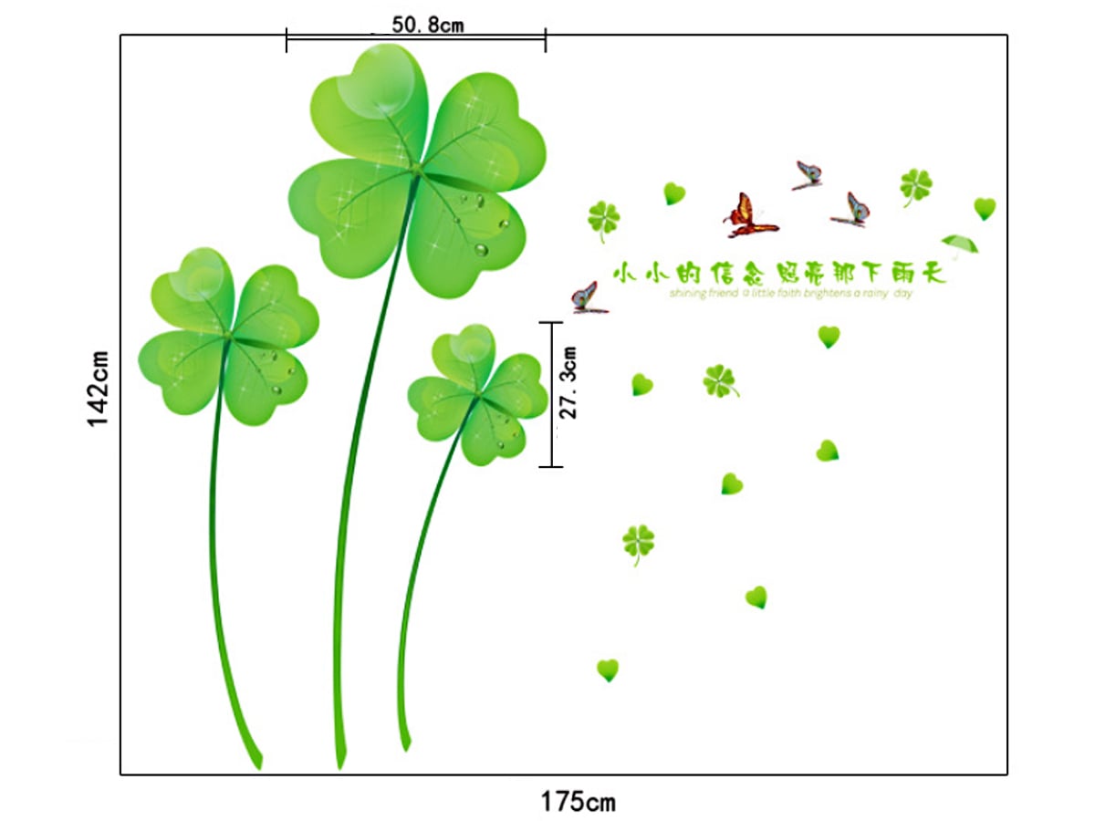 DECAL CỎ 4 LÁ