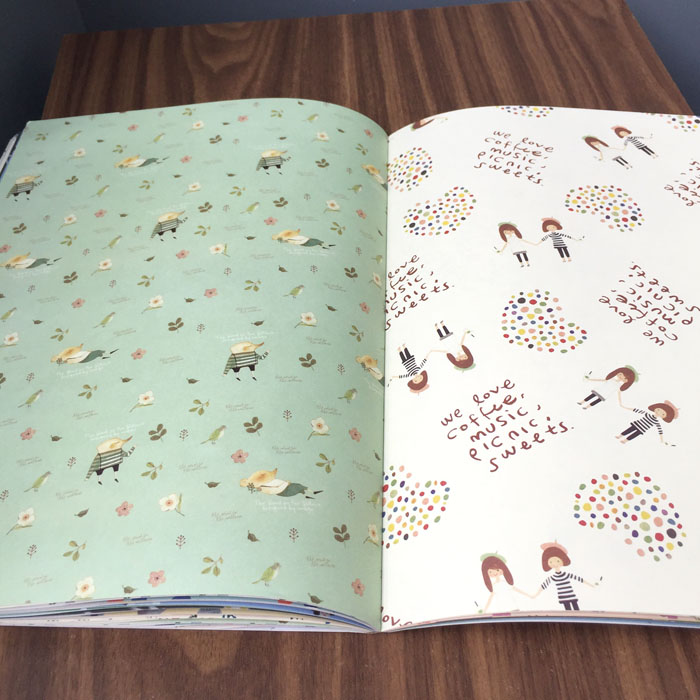 Tập Giấy Gói Quà Họa Tiết Dễ Thương Wrapping Paper Book 17-24A