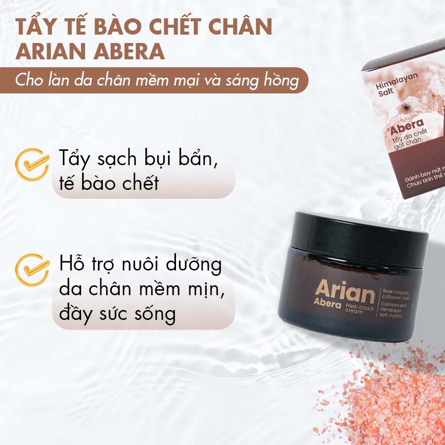 Kem nứt gót chân Xavia Abera 50ml và tẩy tế bào da chết Arian Abera 50ml