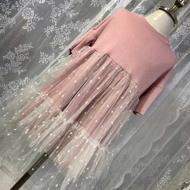 Váy babydoll hồng cotton pha nhũ cực mát cho bé gái ( kèm ảnh thật )