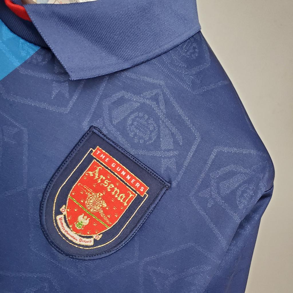 Áo Bóng Đá Retro Arsenal 1995 - Sân Khách bản cao cấp vải Cotton Polyester