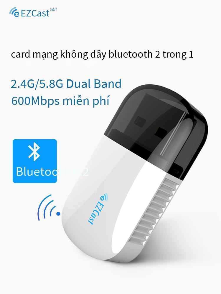Vận Chuyển Nhanh USB Bluetooth Card Mạng Máy Tính 2 Trong 1 Bluetooth Adapter Driver Miễn Phí Không Dây 5G Bộ Thu WiFi Băng Tần Kép