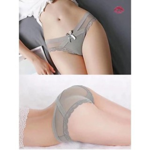 Quần lót nữ ren nơ cạp chéo xuyên thấu gợi cảm