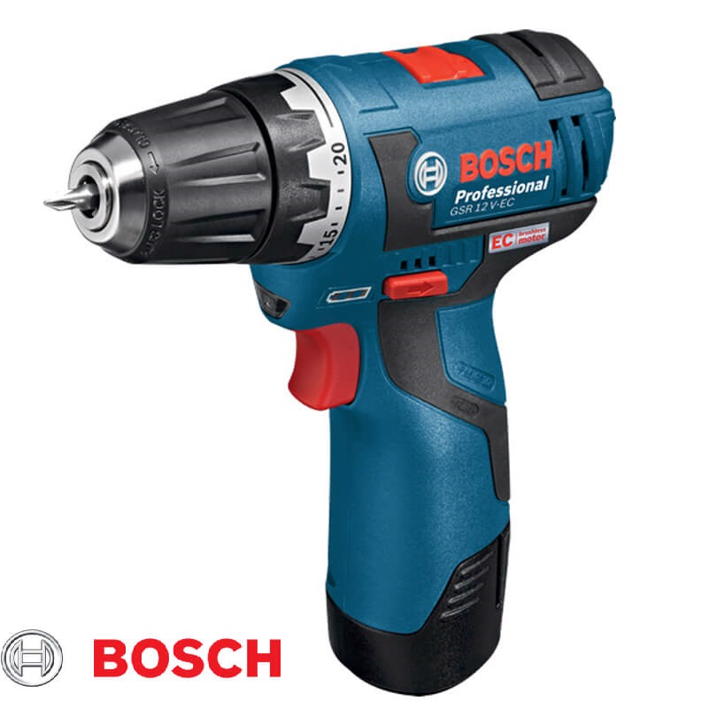 Máy khoan vặn vít BOSCH GSR12V-EC/06019D40K2