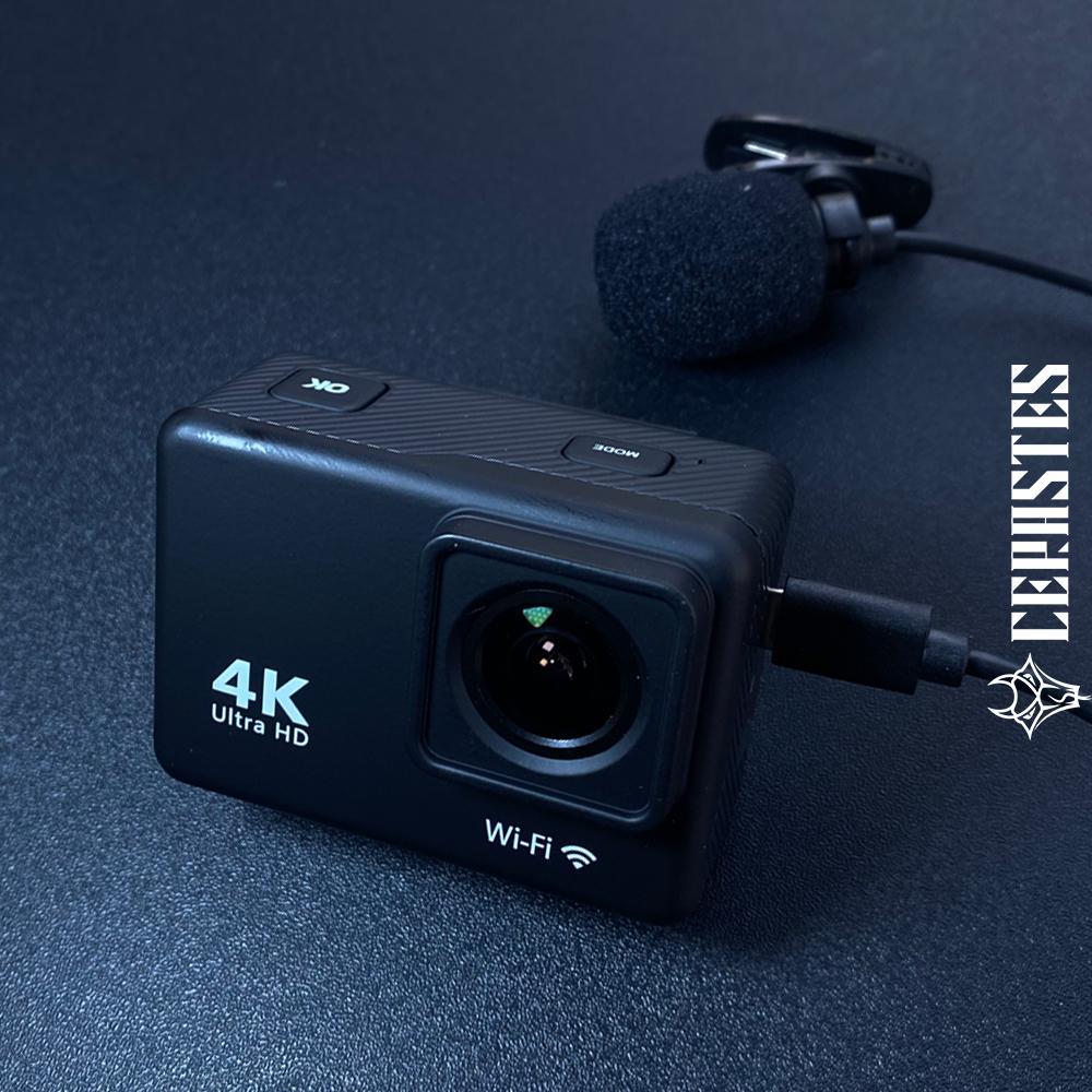 Máy ảnh hành động chống lắc 4K/60fps WiFi với màn hình điều khiển từ xa màn hình máy ảnh thể thao chống thấm nước EIS