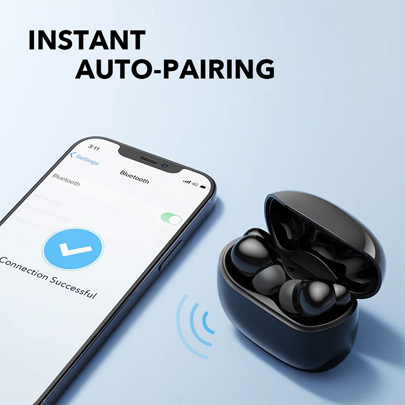 Tai nghe không dây SOUNDCORE (by Anker) R100 True Wireless, 25 giờ sử dụng, chống nước IPX5, tích hợp 2 micro, sạc nhanh 10 phút dùng 1 tiếng, bluetooth 5.0 kết nối nhanh với điện thoại - A3981