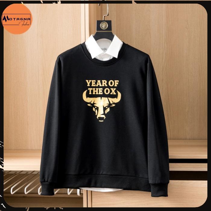 Áo sweater nam cổ tròn, Áo thu đông chất đẹp kiểu dáng trẻ trung in YEAR OF mã NZ616