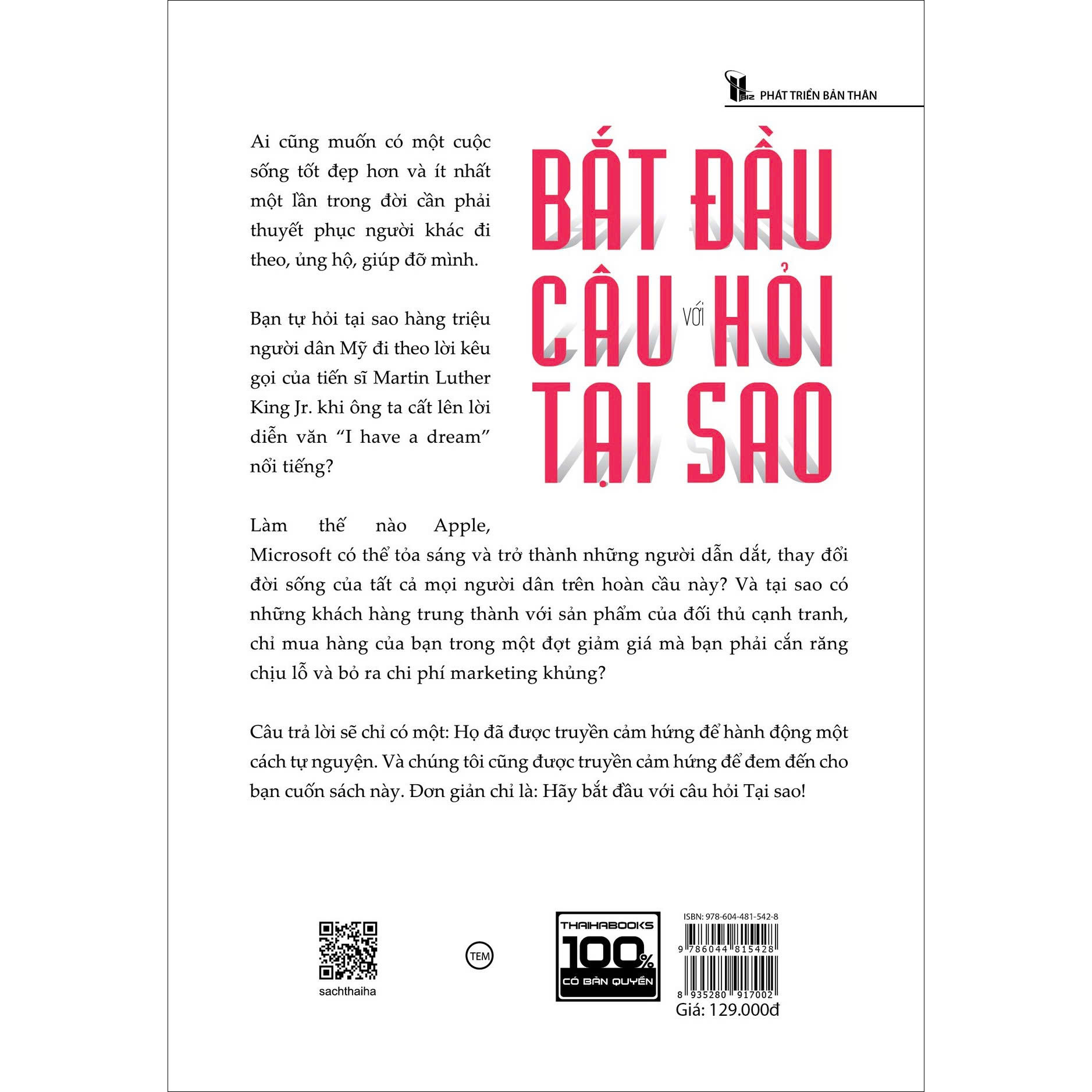 Bắt Đầu Với Câu Hỏi Tại Sao - Nghệ Thuật Truyền Cảm Hứng Trong Kinh Doanh