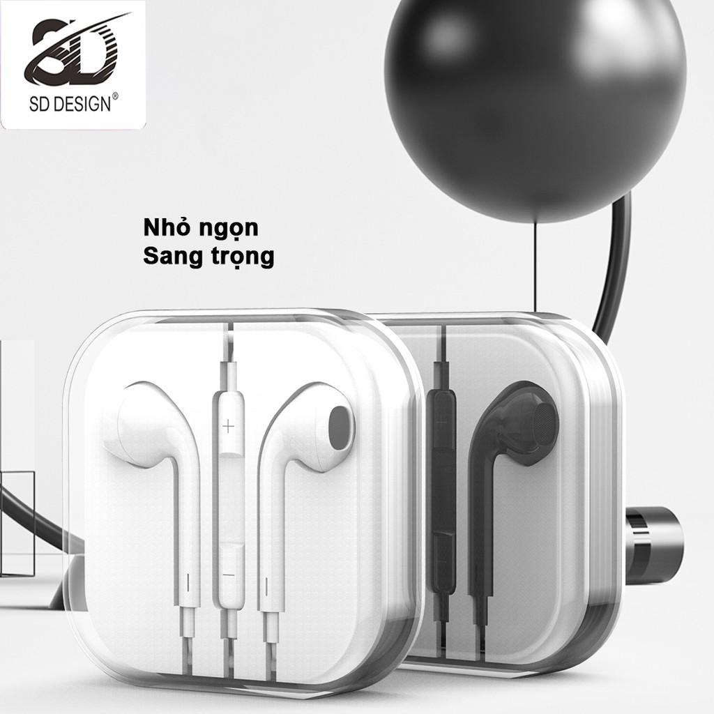 Tai nghe nhét tai SD DESIGN X55 và H6 Tương thích các dòng điện thoại jack 3.5mm bảo hành 1 đổi 1