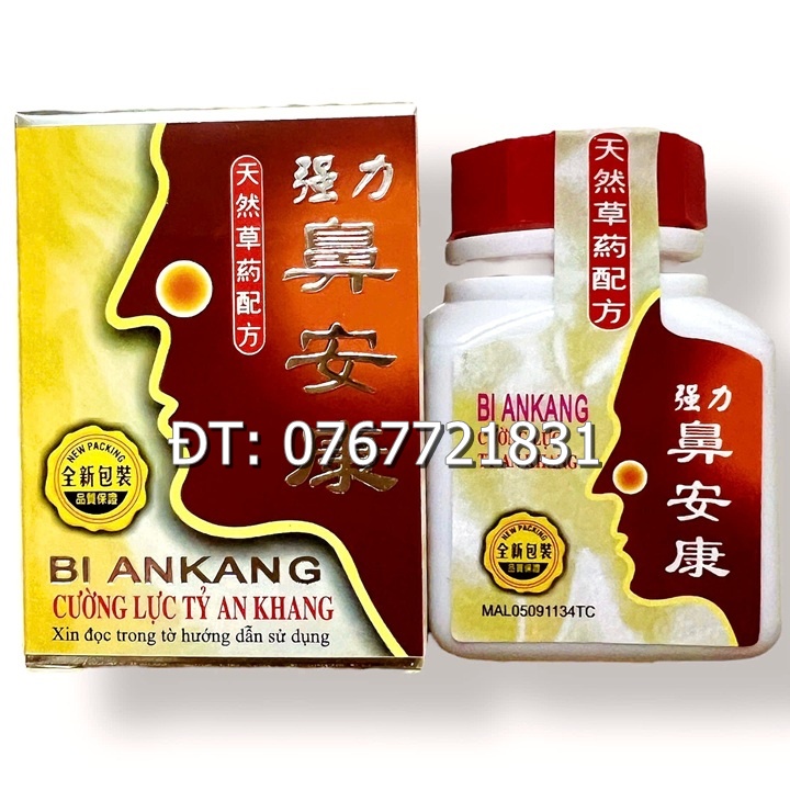 Viên uống viêm xoang, viêm mũi dị ứng, mãn tính Cường lực tỷ an khang - Bi an khang xuất xứ Malaysia - Hộp 34 viên - Mã số 1360