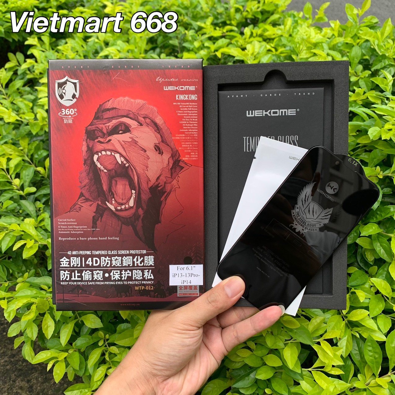 Kính Cường Lực Chống Nhìn Trộm KingKong Dành Cho iPhone – Full Hộp – Dán Full Màn – Hàng Chính Hãng – 13-13Pro- iP14 6,1