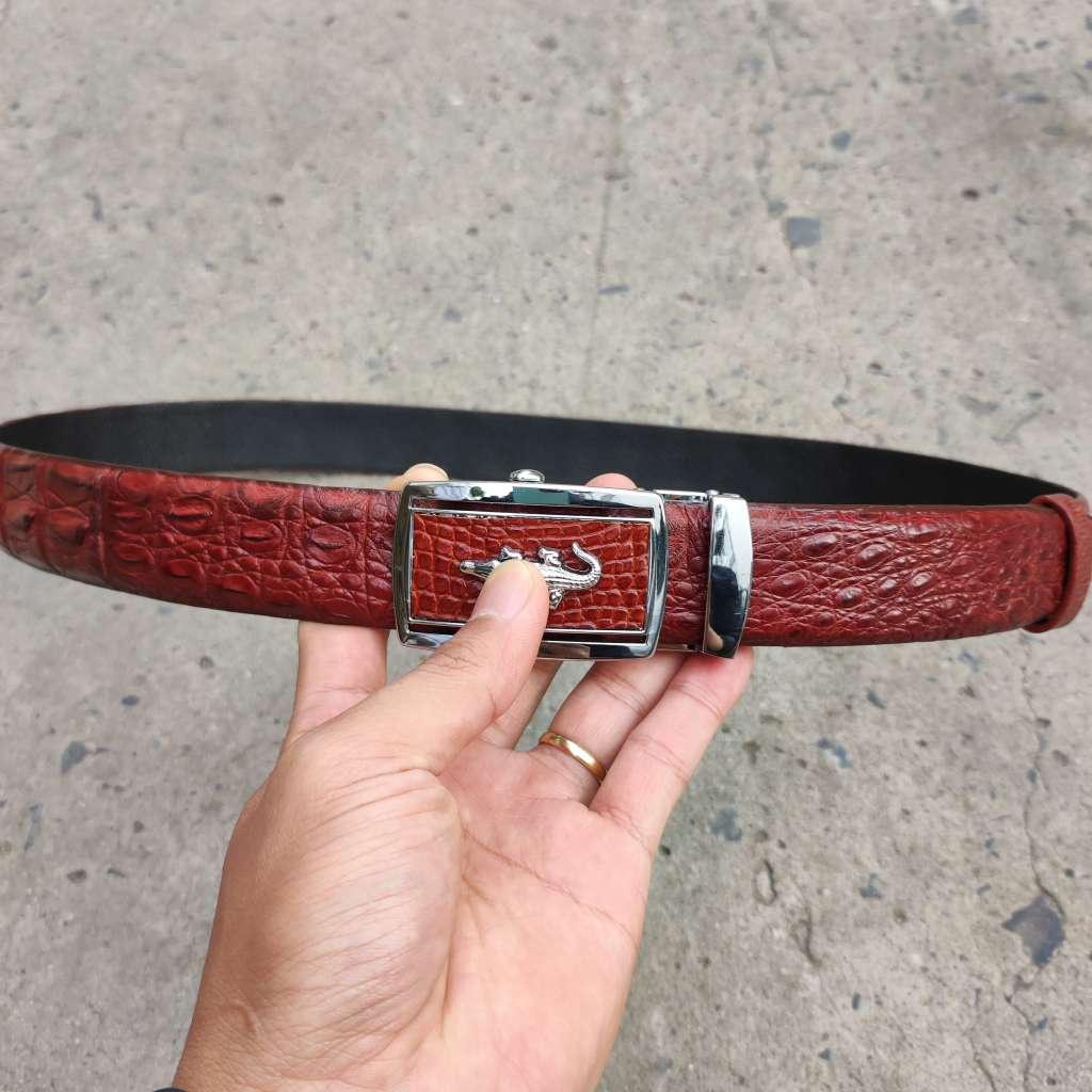 Thắt Lưng Da Cá Sấu. Gù Cá Sấu Đẹp Sang Chảnh TS119B