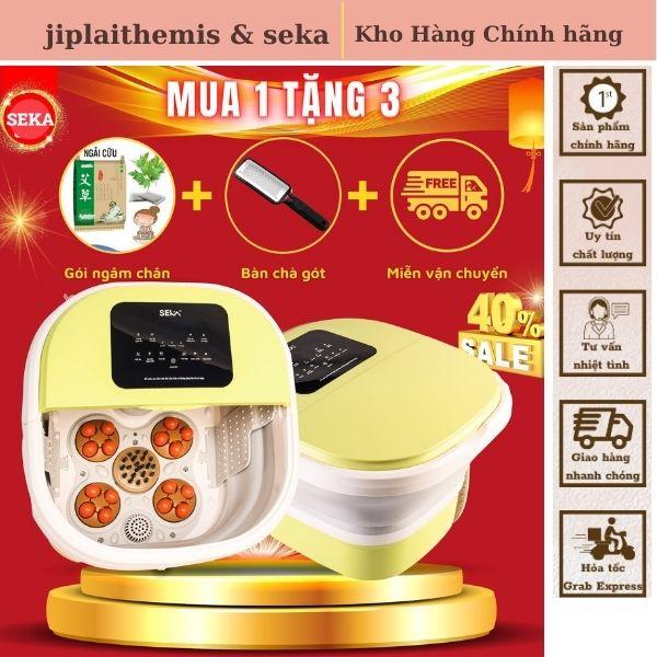 Bồn ngâm chân massage gấp gọn SEKA SK-195 cao cấp con lăn tự động - Bồn Ngâm Chân, Máy Ngâm Chân Có Sục Khí