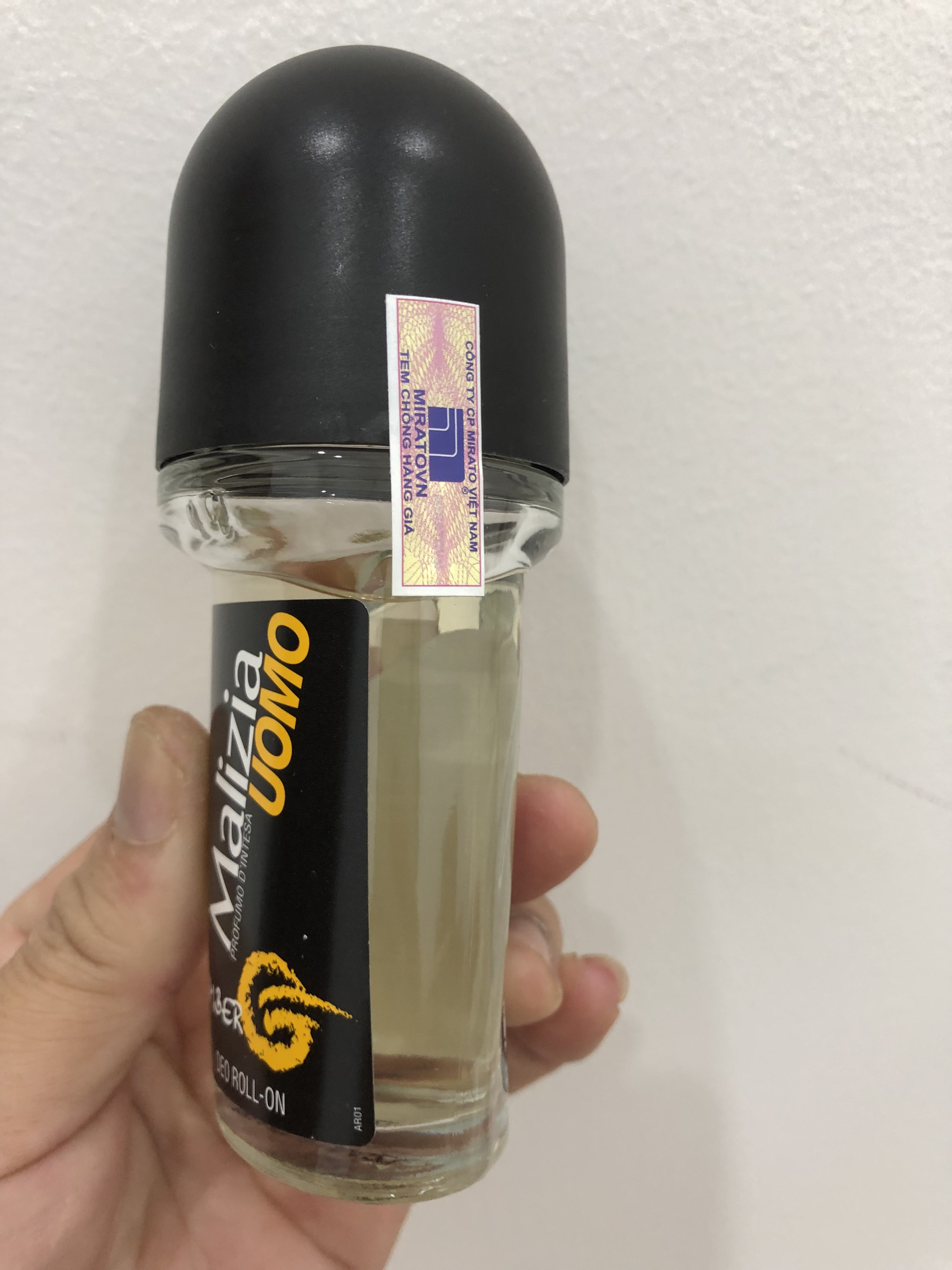 Lăn nách khử mùi nam, ngăn tiết mồ hôi hương hổ phách Malizia 50 ml nhập khẩu Italia