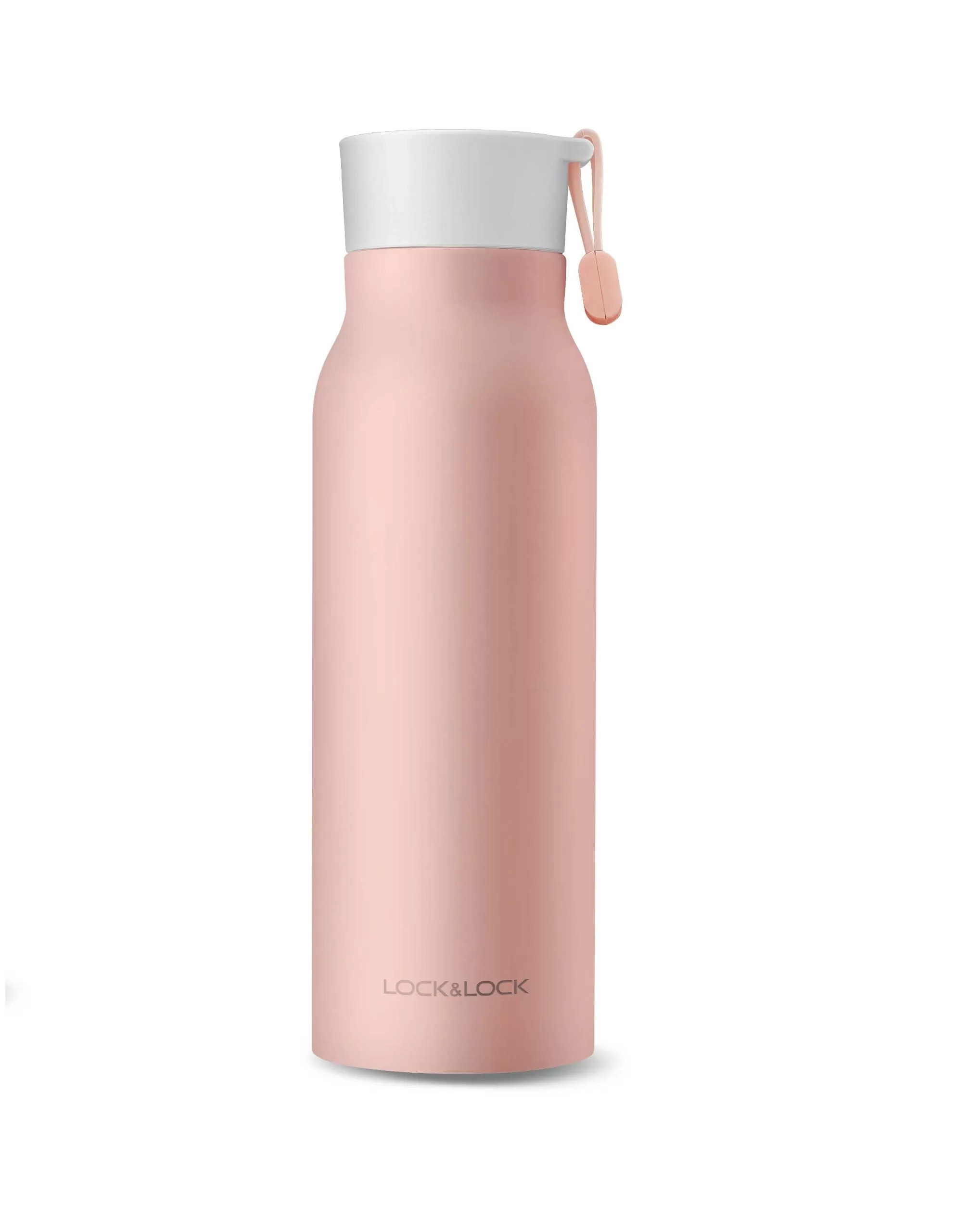 Bình Giữ Nhiệt LocknLock Name Tumbler Thép Không Gỉ, Có Lưới Lọc, Dây Đeo LHC4125 500ml - Màu Hồng