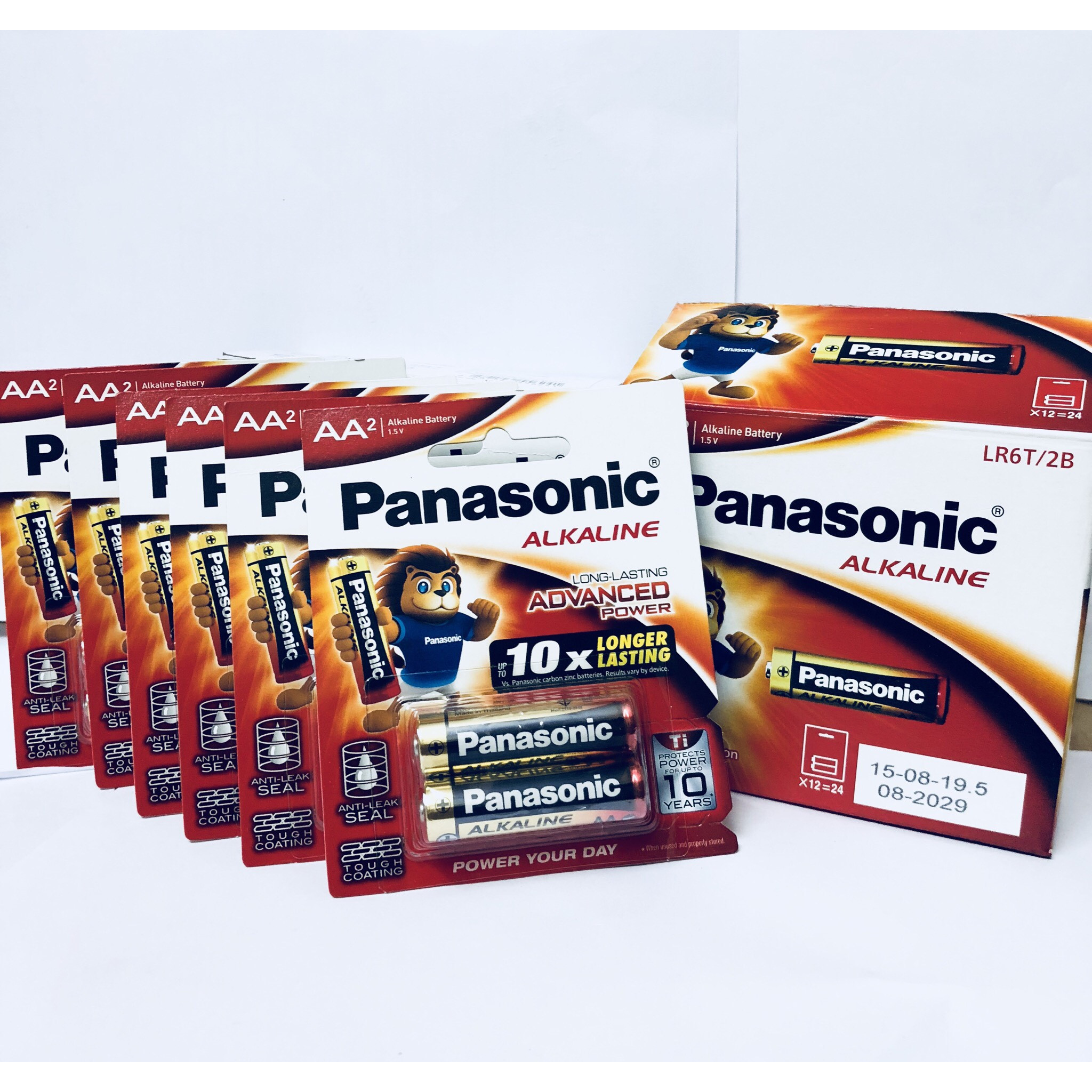 Bộ 6 vỉ pin Kiềm Alkaline Panasonic AA LR6T/2B-Hàng chính hãng
