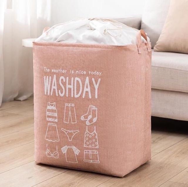 Sọt vải đựng đồ có quai xách mẫu mới có thể dùng đựng chăn màn Washday size vừa