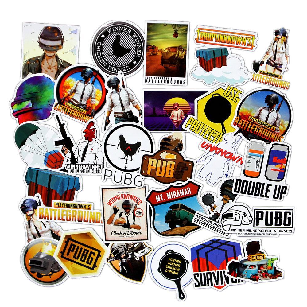 Set 60 sticker PUBG hình dán có ép lụa