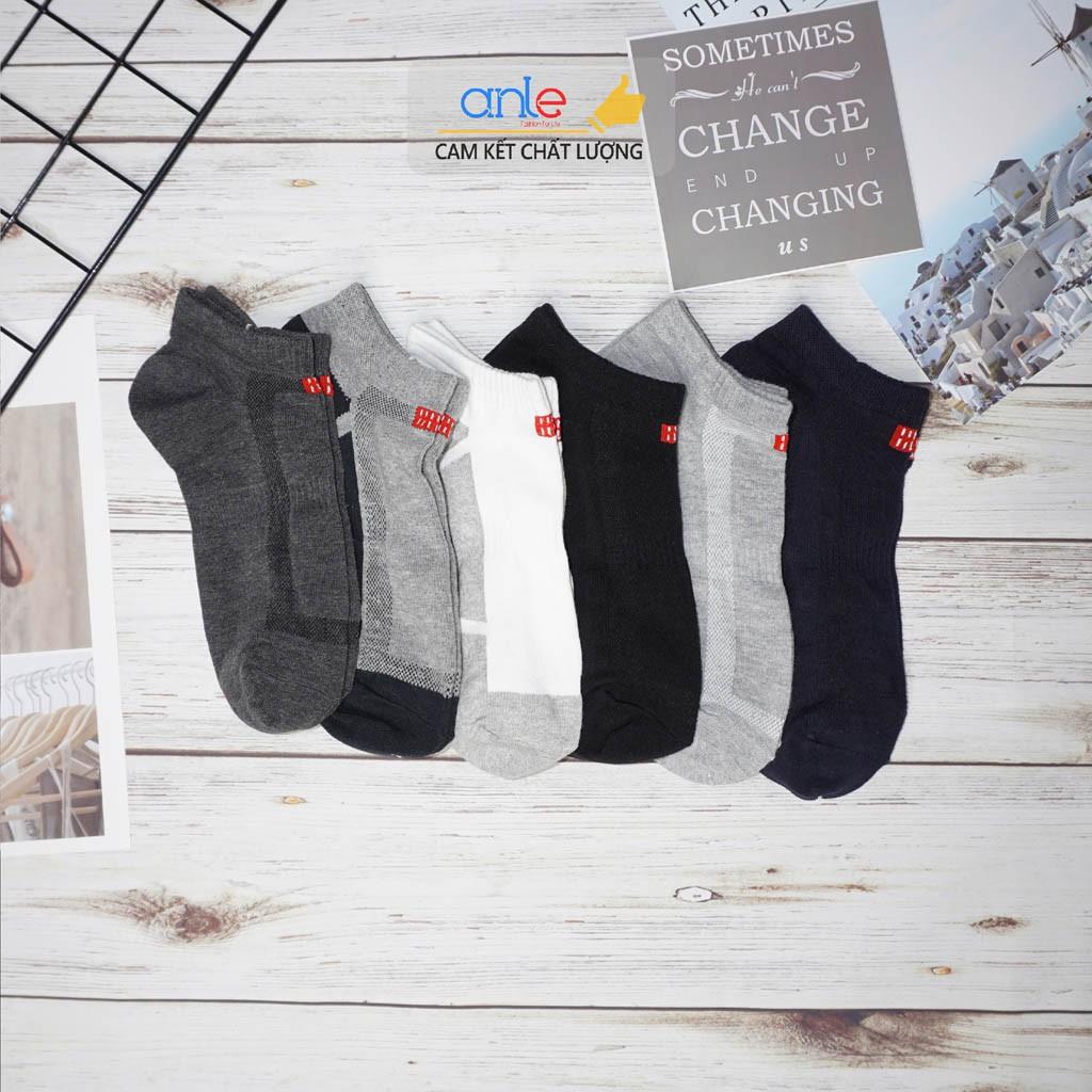 Set 10 Đôi Vớ Nam Cổ Ngắn Tất Nam Cotton co dãn tối đa Thấm hút Khử mùi xuất Nhật - TN1UNI Anle Store